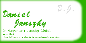 daniel janszky business card