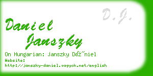 daniel janszky business card